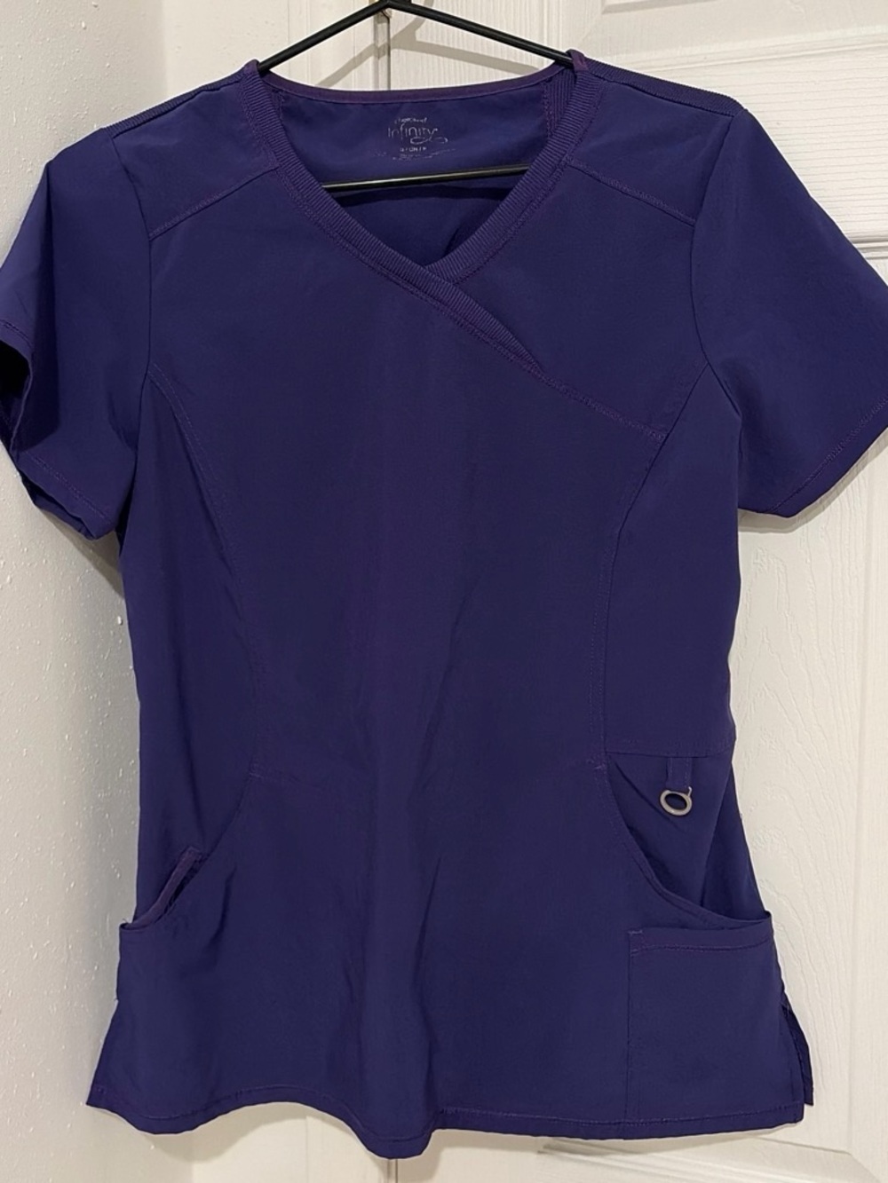Cherokee Purple V-Neck Short Sleeve Scrub Top